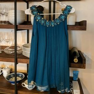 Blue rebecca taylor silk top